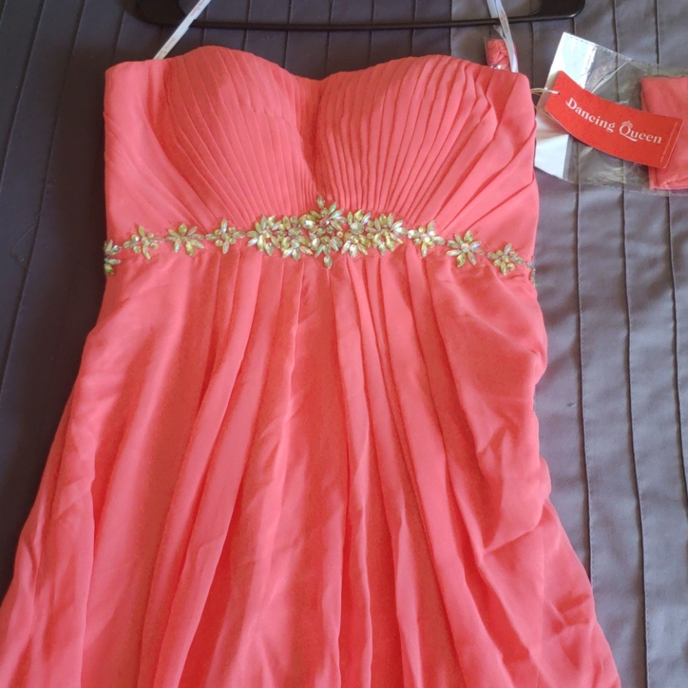 Coral formal dress